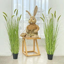 Green Onions Fake Plants,Artificial Plants Indoor, Fake Grass Decor Green Plant Fake Outdoor Flowers Fake Succulents,Artificial Tall Grass Plants with Pots House Decorative(47" 2 Pack) by CozyNest Decor