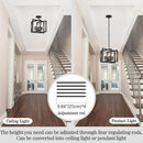 ANKYLHUA Black Chandelier,6-Lights Ceiling Light Fixture E12,Adjustable Hight Pendant Lights Kitchen Island,Chandeliers for Dining Room Bedroom,Entryway,Foyer by CozyNest Decor