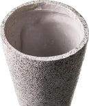 Cemetery Vase with Stakes - Plastic Flower Vases with 2 Ground Spikes, Draining Holes - for Garden, Lawn, Yard - Memorial Grave Decorations 12.7x3.4x3.9, Grey Granite Design by GreenHaven Gardens