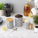 DII Kitchen Ceramics Collection Canister Set, Floral Tile, 3 Piece by CozyNest Decor