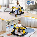 BABY JOY 4-in-1 Baby Walker, Foldable Activity Walker with Adjustable Height & Speed, Music, Lights, Anti-Rollover, Toddler Push Walker, Baby Walker with Wheels for Boys Girls 6-18 Months (Yellow) by TinyTreasures Baby Boutique