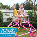 Eezy Peezy Monkey Bars Climbing Tower - Active Outdoor Fun for Kids Ages 3 to 8 Years Old, Pink by TinyTreasures Baby Boutique