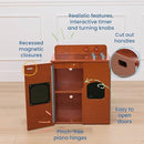 ECR4Kids Play Kitchen Stove, Wooden Playset, Dark Walnut by TinyTreasures Baby Boutique