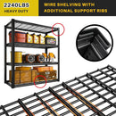 REIBII 40" W Garage Shelving 2240 LBS Storage Shelves Adjustable Metal Shelving Heavy Duty 4 Tier Metal Shelves for Garage Kitchen Pantry Warehouse Basement 40" W × 19.5" D × 59.5" H by GreenHaven Gardens