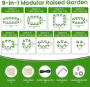 Raised Garden Beds 8 X 2 X 1.4Ft, Galvanized Raised Garden Beds Outdoor Planter Box for Vegetables, Gardening, Flowers, Fruits etc (Ivory) by GreenHaven Gardens