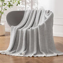 MIULEE Light Grey Super Soft Throw Blanket for Couch, Cozy Fluffy Warm Throws Knit Blankets for Sofa, Bed, Chair, Living Room, Camping, Picnic, 50 x 60 inch by CozyNest Decor