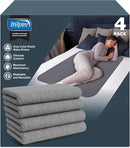 Inspire Underpads | Stain Hiding Gray Reusable Incontinence Bed Pads | Waterproof Mattress Pad | for Adults Babies and Dogs (34 X 36 - 4 Pack) by TinyTreasures Baby Boutique