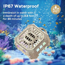 INSMY Shower Bluetooth Speaker, IP67 Waterproof Portable Small Multi Sync 100+ Speakers, Big Volume Booming Bass, 24H Playtime/Floatable/RGB Lights for Outdoor/Kayak/Beach/Golf (Khaki) by TinyTreasures Baby Boutique