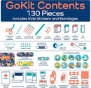KeepGoing Travel First Aid Kit for Kids – 130 Pc. for Car, Home, Purse, Diaper Bag & Backpack with Latex-Free Bandages - Mini First Aid Kit Travel Size TSA-Approved by TinyTreasures Baby Boutique