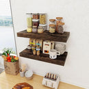 12 Inch Deep Floating Shelves, 24 x 12 Floating Shelf for Books, Rustic Wood Deep Wall Shelves for Home Storage & Display, 2" Thicked Shelves for Kitchen, Living Room, Bedroom, Rustic Brown, 2 Pack by CozyNest Decor