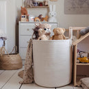 OrganiHaus White Laundry Basket 15x18, Cotton Rope Basket for Blankets, Tall Woven Baskets for Storage, Large Basket for Toys, Soft Blanket Holder Bin, Boho Blanket Basket for Living Room by TinyTreasures Baby Boutique