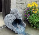 Real Cat Sculpture Gutter Downspout Extender, Eco-Friendly Resin Garden Animal Statue, Decorative Gutter Extension Downspout, Outdoor Decor Ornament, Splash Block, Perfect for 3"x4" Downspouts by GreenHaven Gardens
