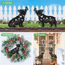 Pack 2 Dog Metal Garden Decor for Outside,French Bulldog Gifts for Women,Dog Silhouette Stakes,Garden Statues for Yard,Lawn,Pathway by GreenHaven Gardens
