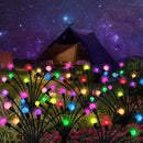 4 Pack 40 LED Solar Firefly Lights,2 Pack Multicolor+2 Pack Blue by GreenHaven Gardens