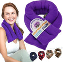 SunnyBay Microwave Heating Pad, Microwavable Heated Neck and Shoulder Wrap with Lavender, Soothing Pillow Hot & Cold Bean Bag, Aroma Warmer for Pain Relief, 26x5 Inches, 2.5 lbs, Purple by CozyNest Decor