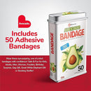 BioSwiss Bandages, Avocado Shaped Self Adhesive Bandage, Latex Free Sterile Wound Care, Fun First Aid Kit Supplies for Kids, 50 Count by TinyTreasures Baby Boutique