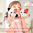 Cat Crochet Kit for Beginners-2PCS Calico Cats Crochet Kits for Adults Kids, Crochet Starter Kit with Step-by-Step Video Tutorials,Crochet Animal Kits Knitting Kit Learn to Crochet Kits by TinyTreasures Baby Boutique
