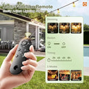 addlon 33(27+6) FT Solar String Lights Waterproof,Patio Light Solar Powered with Remote& USB Port 9+1 LED Shatterproof Bulbs 3 Lighting Modes Outdoor for Camping Backyard Garden by CozyNest Decor