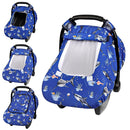 Pea Pod Car Seat Cover Baby, Infant Car Seat Canopy Covers for Newborn with 2 Layers Windows of Breathable Mesh Fabric, Lightweight Polyester/Soft Minky Dot Backing (Ocean) by TinyTreasures Baby Boutique