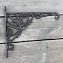 KiaoTime Cast Iron Hanging Hook Bracket Wall Hanger 12" Deep Outdoor Indoor Wall Hanging Bracket Hooks for Pots Basket Bird Feeder Wind Chime Lanterms Hanger Hardware Bracket by GreenHaven Gardens