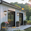 Otdair Solar Wall Lantern Outdoor, Flickering Flames Solar Sconce Lights Outdoor, Hanging Lamps Wall Mount for Front Porch, Patio and Yard, 2 Pack, Yellow Bronze by CozyNest Decor