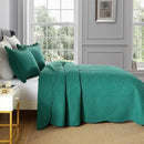 MarCielo 3-Piece 100% Cotton Oversized Bedspread Lightweight Quilt Coverlet Embroidery Farmhouse Bedding Set T0 (Emerald, Oversized King (118"x106")) by CozyNest Decor