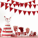 Red Party Decorations Double Sided Sequin Red Triangle Pennant Banner Flag Bunting Garland for Birthday Graduations Anniversary Wedding Engagement Bachelorette Valentines Bridal Shower Hen Party Decor by GreenHaven Gardens