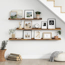 Floating Picture Ledge Shelves Set of 4, 36 Inch Shelves with Lip - Large Nursery Book Shelf for Toys Storage, Kids Bookshelf - Wall Mounted Living Room Bedroom Decor Frames by TinyTreasures Baby Boutique