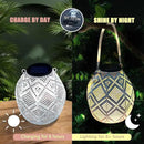 Solar Lantern, Lanterns Decorative Outdoor with Geometric Pattern, Waterproof Outdoor Lanterns for Porch, Yard, Deck, Lawn, Backyard, Patio, Tabletop, Pathway, Landscape, Garden Decor by GreenHaven Gardens
