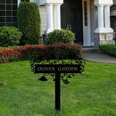 Customized Metal Birds and Flowers, Personalized Garden Sign with Stake, Gardening Decor for Outdoor, Patio and Farmhouse Decorations by CozyNest Decor