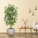 Artificial Bamboo Tree 5FT Tall Fake Plants Faux Silk Plant, Faux Bamboo Plant for Home Office Indoor Outdoor Decor Artificial Trees with Tall Planter by CozyNest Decor