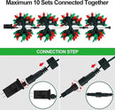 HAYATA C9 Bulbs Christmas Lights 50 LED 36ft Strawberry String Light Red&White&Green - Fairy Lighting for Outdoor, Indoor, Garden, Yard, Party, Home, Wreath, Garland, Christmas Tree Decorations by GreenHaven Gardens