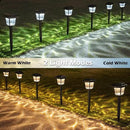 LeiDrail Solar Pathway Lights 8 Pack Solar Garden Lights with 2 Modes Waterproof Outdoor Path Light Warm White/Cool White LED Landscape Lighting for Yard Lawn Sidewalk Driveway Garden by GreenHaven Gardens