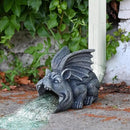 OwMell Gargoyle Gutter Guardian Downspout Statue, Garden Decorative Downspout Extension Statue Figurine, Gutter Guards for 3" x 4" Rain Downspout Splash Block, Downspout Extender Diverter by GreenHaven Gardens