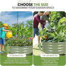 G GOOD GAIN Round Raised Garden Bed - 1Pcs 3x3x1.4ft Galvanized Steel Planter Boxes Outdoor with Rubber Edge Trim | Metal Raised Beds for Gardening Vegetables Flowers Fruits Herbs (Olive Green) by GreenHaven Gardens