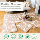Lillefolk Baby Play Mat for Floor – 6x6ft Terracotta | Soft Non Toxic Premium EVA Foam Tiles for Tummy Time, Crawling & Playroom – Waterproof Interlocking Floor Mat for Babies & Toddlers (9 Tiles) by TinyTreasures Baby Boutique