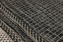 Unique Loom Outdoor Border Collection Area Rug - Soft Border (2' x 6' 1" Runner, Black/ Ivory) by GreenHaven Gardens