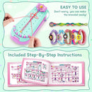 Friendship Bracelet Making Kit for Girls - DIY Bracelets Maker Art and Craft Kits for Kids - Jewelry String braiding Set Toys for Age 6 7 8 9 10 11 12 Year Old Girl Christmas Birthday Gifts - Cyan by TinyTreasures Baby Boutique