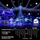 480 LED 49FT Christmas Lights Plug in 8 Modes with Timer Dimmable Christmas Decorations Outdoor Waterproof Indoor Curtain String Lights for Roof Porch Garden Holiday Wedding Party Decor Blue by GreenHaven Gardens