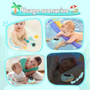 TKY Baby Bath Thermometer with Floating Toys - Digital Water & Room Temperature Monitor, Rechargeable Thermometer with Alerts for Newborn Bath Essentials, Infant Safety by TinyTreasures Baby Boutique