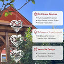 Bird Deterrents for Outside, Reflective 3D Stainless Steel Wind Spinners, Garden Decor, Bird Scare Devices to Keep Woodpeckers, Pigeons Away from Your House, Patio, Orchards by GreenHaven Gardens