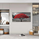 Black and White Red Tree Wall Art Canvas Print Picture Large Red Tree Landscape Modern Artwork for Living Room Bedroom Office Home Wall Decoration Decor With Frame 20x40in by CozyNest Decor