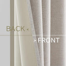 MIULEE 100% Blackout Linen Textured Curtains for Bedroom Solid Thermal Insulated Ivory Grommet Room Darkening Curtains & Drapes Luxury Decor for Living Room Nursery 42 x 63 Inch (2 Panels) by TinyTreasures Baby Boutique