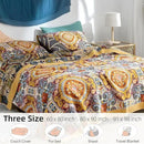 Boho Throw Blanket for Bed - 100% Pure Cotton Ultra Soft Rustic Quilt - Farmhouse Decor Bed Blankets, All Season Rustic Throw for Sofa Couch Chair(60"×80", Boho Flover) by CozyNest Decor