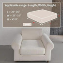 Couch Cushion Covers for Sectional Sofa, Stretch Soft Sofa Slipcovers Washable Wear-Resistant Universal Furniture Protector for Living Room(1 Piece Chair Cover, Ivory) by CozyNest Decor