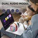YF93 Kids Karaoke Machine with 7 Voice Effects, Bluetooth & Colorful LED Lights – Portable Singing Toy with Pro, Monster, KTV Modes for Home Parties（Pink） by TinyTreasures Baby Boutique