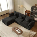 JACH L-Shaped Sectional Couches for Living Room, Cloud Sectional Couch with Deep Seat, Modular Sectional Sofa with Chaise, Covers Removeable & Washable, Sofas Furniture for Living Room, Black by CozyNest Decor