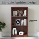 Bookshelf, Open Modern Bookshelf, 3 Shelf Bookcase with Freestanding Display Storage, Wooden Book Shelf for Bedroom, Living Room, Dinning Room, Office,Deep Brown by CozyNest Decor