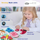 Wooden Jigsaw Puzzles for Toddlers 2-4 Years Old Girls Boys Jumbo Base Chunky Puzzle Ages1-3 Toddler Fun Gifts for 18 24 Months Baby by TinyTreasures Baby Boutique