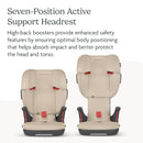 UPPAbaby Alta V2 High Back Booster Seat/Seven-Position, Active Support Headrest for Growing Children/SecureFit Integrated Belt Guide + Positioner/Cup Holder Included/Jake (Black Mélange) by TinyTreasures Baby Boutique